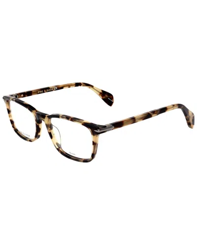 Rag & Bone Unisex Rnb7016 53mm Optical Frames In Brown