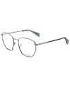 Rag & Bone Unisex Rnb7018 52mm Optical Frames In Silver
