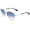 Rag & Bone Unisex 58mm Palladium Sunglasses