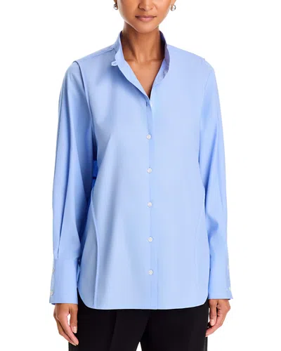 Rag & Bone Vala Poplin Shirt In Blue