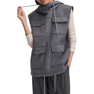 Rag & Bone Valerie Wool Blend Vest In Gray