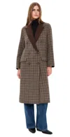 Rag & Bone Check-pattern Double-breasted Coat In Brown