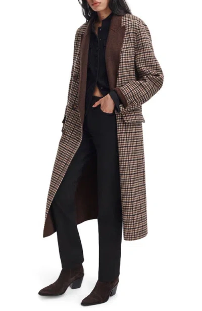 Rag & Bone Vasso Plaid Wool Coat In Brown