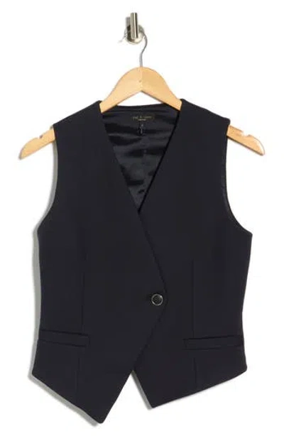 Rag & Bone Velma Ponte Vest In Blue