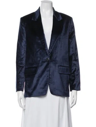 Pre-owned Rag & Bone Velour Blazer In Blue