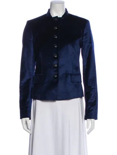 Pre-owned Rag & Bone Velour Denim Jacket In Blue