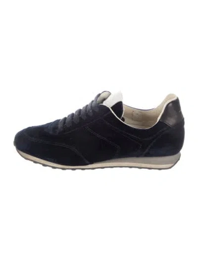 Pre-owned Rag & Bone Velvet Athletic Sneakers In Blue