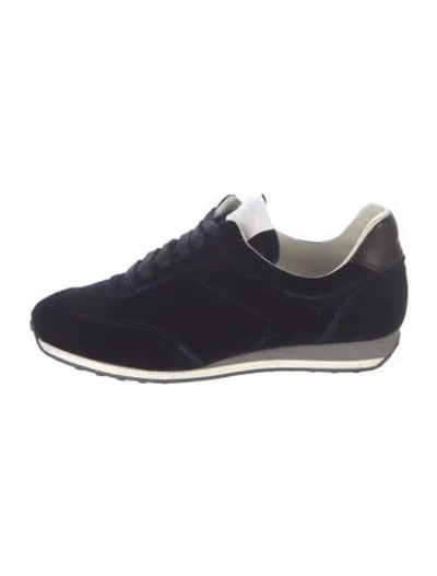 Pre-owned Rag & Bone Velvet Athletic Sneakers In Blue