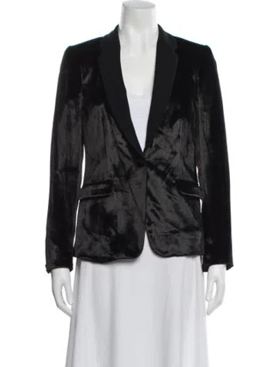 Pre-owned Rag & Bone Velvet Blazer In Black