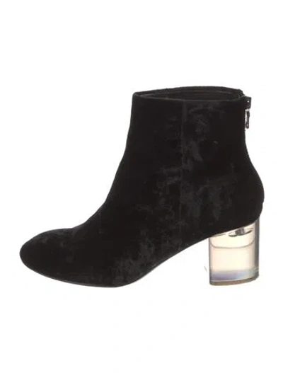 Pre-owned Rag & Bone Velvet Boots In Black