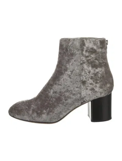 Pre-owned Rag & Bone Velvet Patterned Boots In Neutral