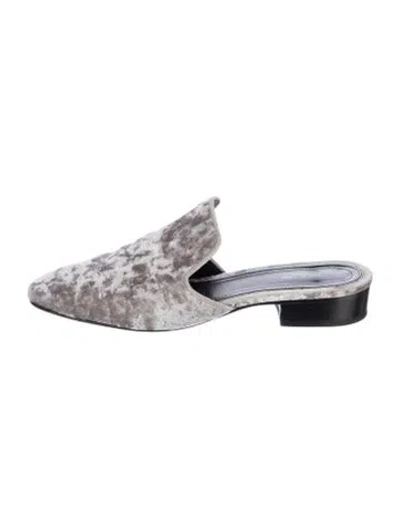Pre-owned Rag & Bone Velvet Patterned Mules In Neutral