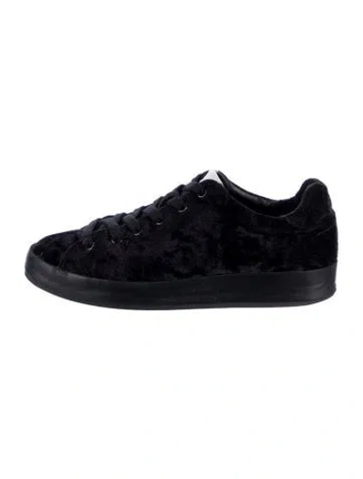 Pre-owned Rag & Bone Velvet Sneakers In Black