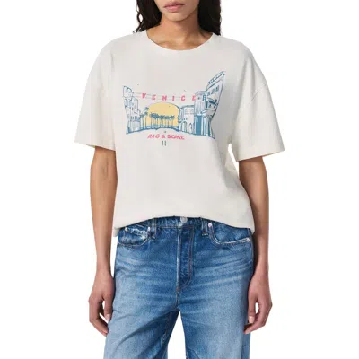 Rag & Bone Venice Beach Cotton Graphic T-shirt In White