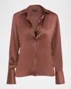 Rag & Bone Venus Lace Cami Blouse In Brown