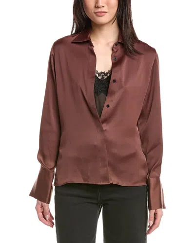 Rag & Bone Venus Popover Blouse In Brown