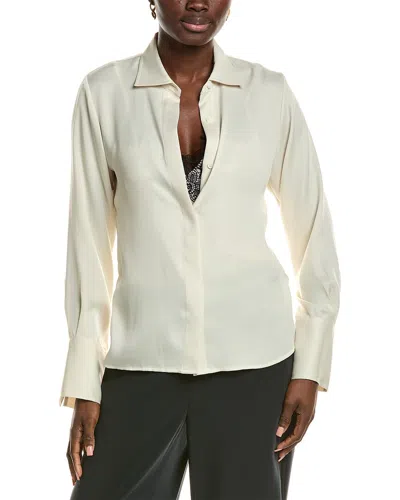 Rag & Bone Venus Popover Blouse In White