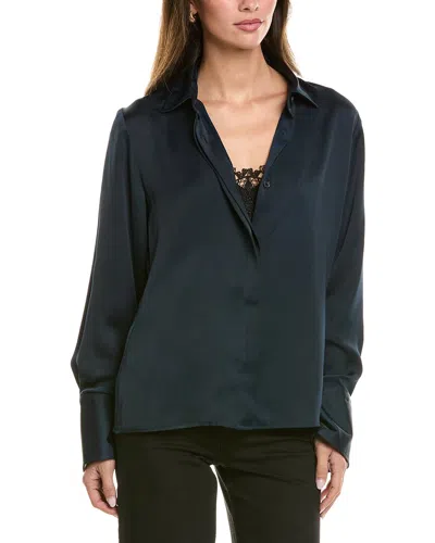 Rag & Bone Venus Popover Blouse In Blue