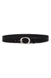 Rag & Bone Vera Leather Belt In Black