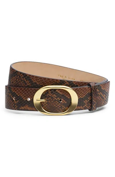 Rag & Bone Vera Leather Belt In Brown