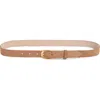 Rag & Bone Vera Slim Leather Belt In Brown