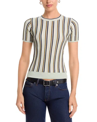 Rag & Bone Victoria Short Sleeve Crewneck Sweater In Multi