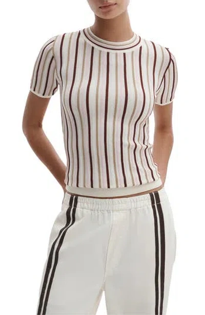 Rag & Bone Victoria Stripe Rib Knit Top In Multi