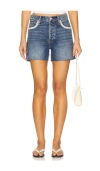 Rag & Bone Embellished High Waist Raw Hem Cutoff Denim Shorts