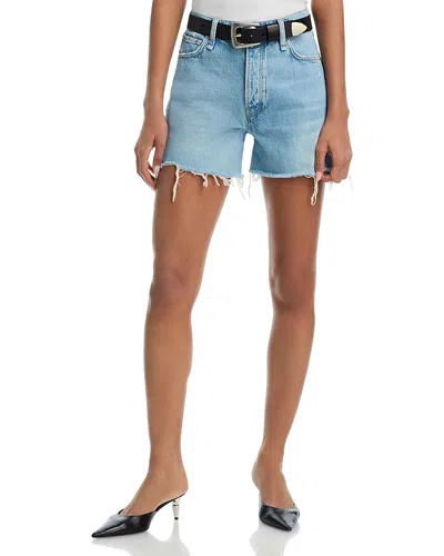 Rag & Bone Vintage High Rise Cut Off Jean Shorts In Narrows In Blue