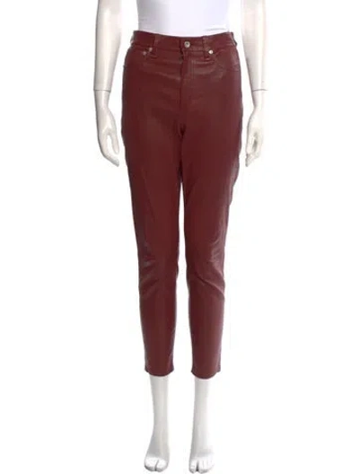 Pre-owned Rag & Bone Vintage Skinny Leg Pants In Burgundy
