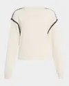 Rag & Bone Vintage Terry Blanket-stitch Pullover In Neutral