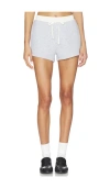 Rag & Bone Vintage Terry Mix Media Sweatshorts In Heather Gray In Gray