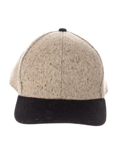Pre-owned Rag & Bone Virgin Wool Baseball Cap In Black/brown
