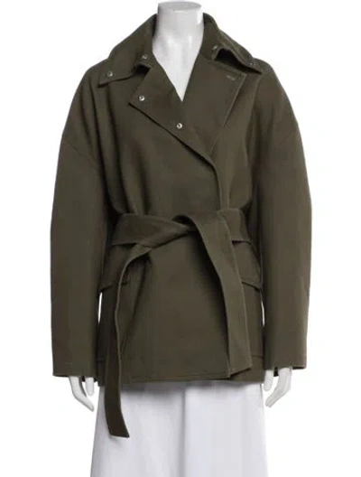 Pre-owned Rag & Bone Virgin Wool Biker Jacket In Green