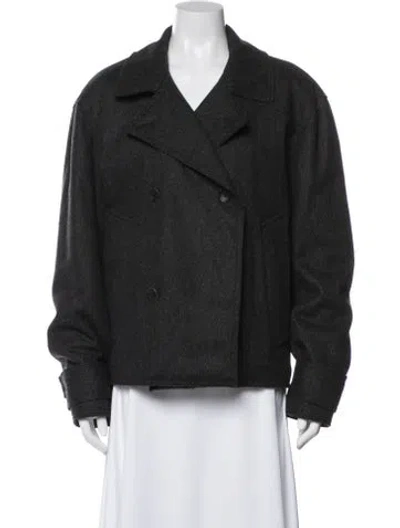 Pre-owned Rag & Bone Virgin Wool Biker Jacket W/ Tags In Gray