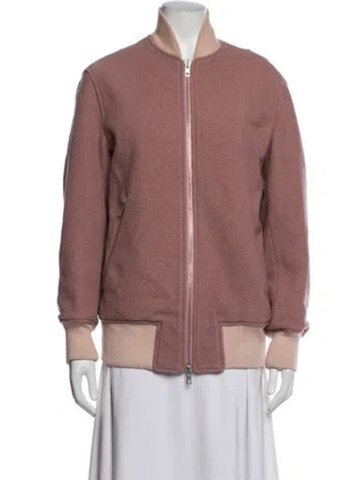 Pre-owned Rag & Bone Virgin Wool Bomber Jacket In Pink