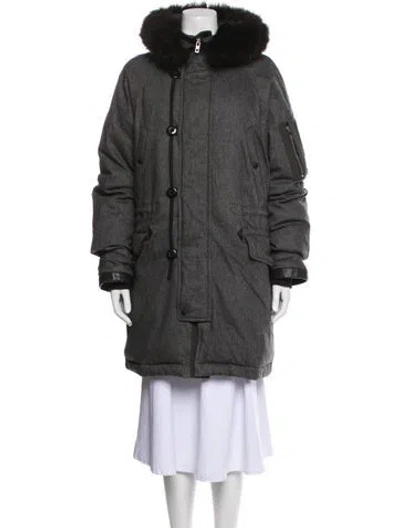 Pre-owned Rag & Bone Virgin Wool Down Coat In Gray