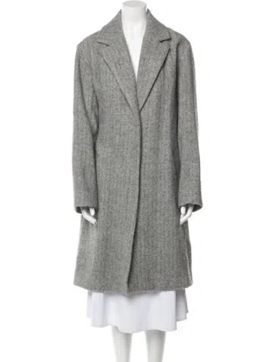 Pre-owned Rag & Bone Virgin Wool Faux Fur Coat In Gray