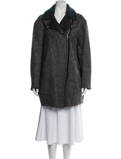 Pre-owned Rag & Bone Virgin Wool Fur Jacket In Gray