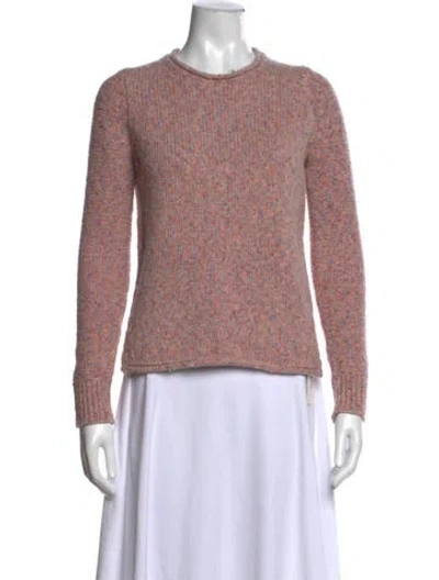 Pre-owned Rag & Bone Virgin Wool Patterned Sweater In Pink
