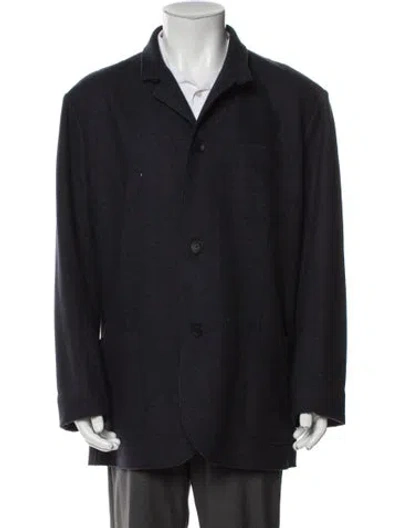 Pre-owned Rag & Bone Virgin Wool Peacoat In Blue