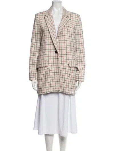 Pre-owned Rag & Bone Virgin Wool Plaid Print Coat In Neutrals