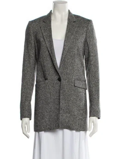 Pre-owned Rag & Bone Virgin Wool Printed Blazer In Black