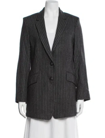 Pre-owned Rag & Bone Virgin Wool Striped Blazer W/ Tags In Gray