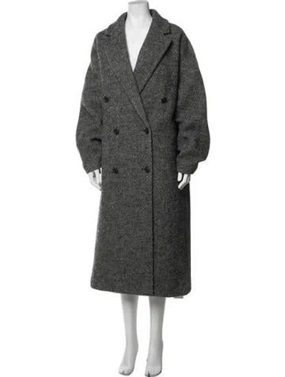 Pre-owned Rag & Bone Virgin Wool Tweed Pattern Coat In Grey