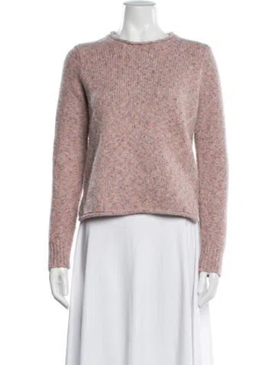 Pre-owned Rag & Bone Virgin Wool Tweed Pattern Sweater In Pink