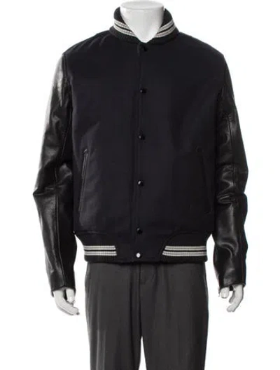 Pre-owned Rag & Bone Virgin Wool Varsity Jacket W/ Tags In Blue