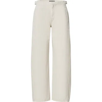 Rag & Bone Vito Barrel Leg Canvas Pants In White