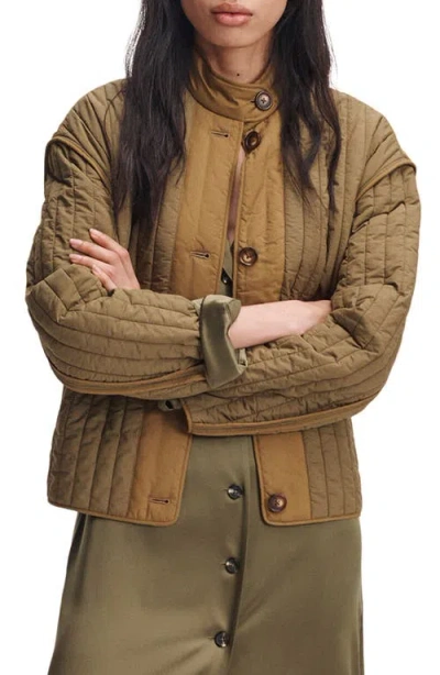 Rag & Bone Vito Quilted Liner Jacket In Brown