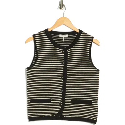 Rag & Bone Vivi Stripe Cotton Blend Sweater Vest In Multi